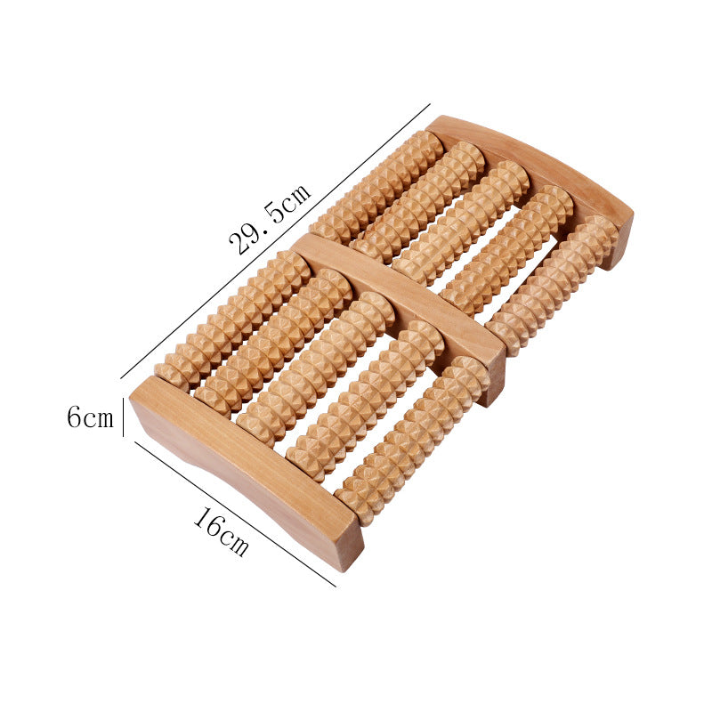 Natural Wooden Foot Massager for Relaxing Acupressure
