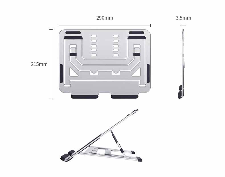 Sleek Adjustable Laptop Stand for Cooler, More Comfortable Work