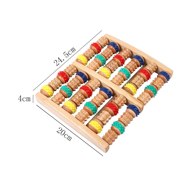 Natural Wooden Foot Massager for Relaxing Acupressure