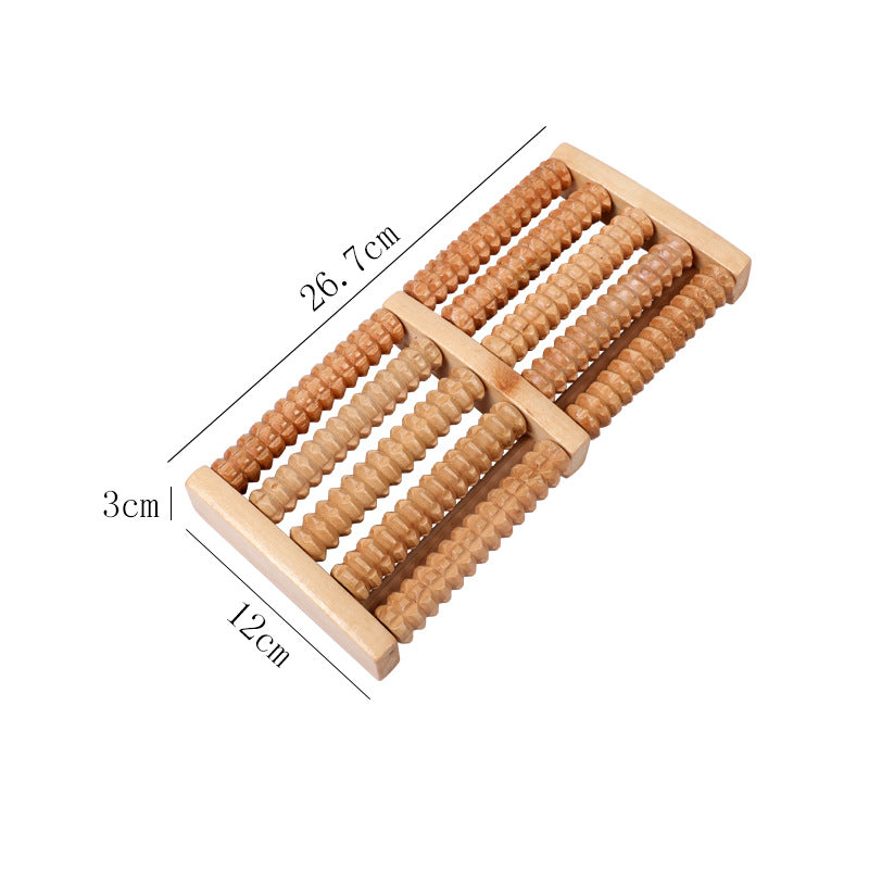 Natural Wooden Foot Massager for Relaxing Acupressure