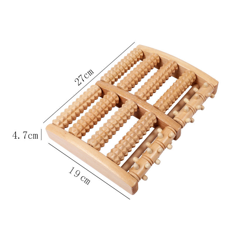 Natural Wooden Foot Massager for Relaxing Acupressure