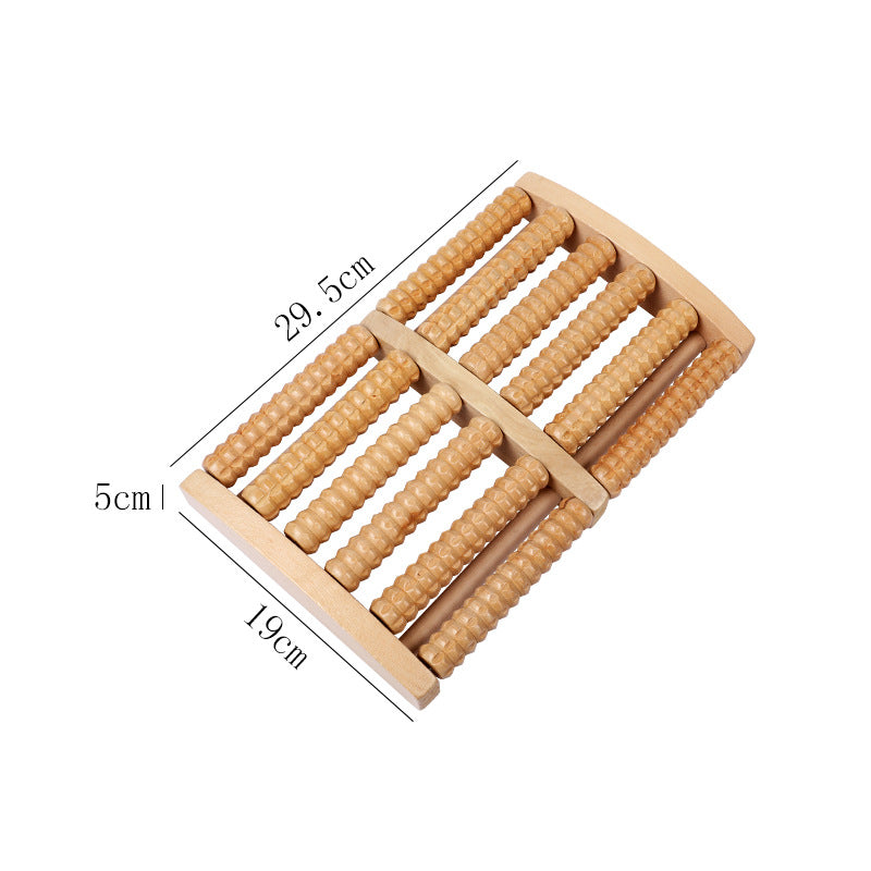 Natural Wooden Foot Massager for Relaxing Acupressure