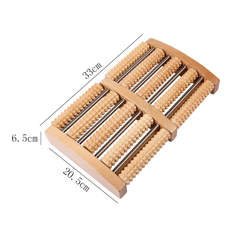 Natural Wooden Foot Massager for Relaxing Acupressure